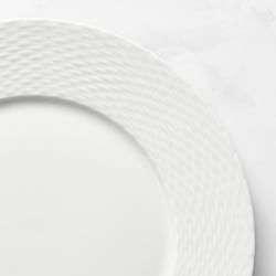 Pillivuyt Basketweave Porcelain Salad Plates, Set of 4