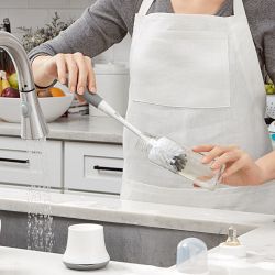 OXO Tot Bottle Brush with Stand, Gray