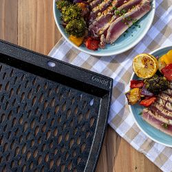 Lodge Savor the Outdoors Seasoned Cast Iron Grill Topper, 15&quot; x 12&quot;