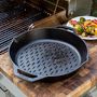 Lodge Savor the Outdoors Seasoned Cast Iron Dual Handle Grilling Basket, 12&quot;