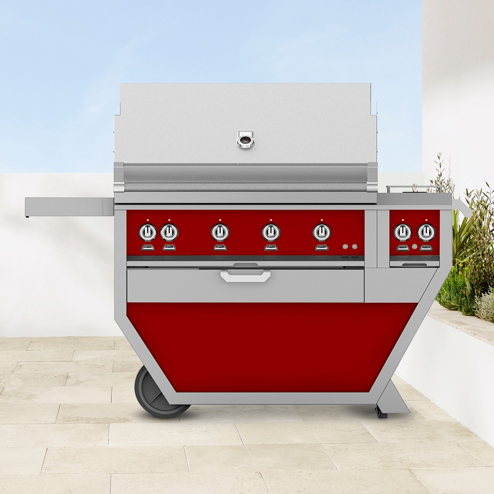 Hestan 42&quot; Deluxe Gas Grill With Double Side Burners
