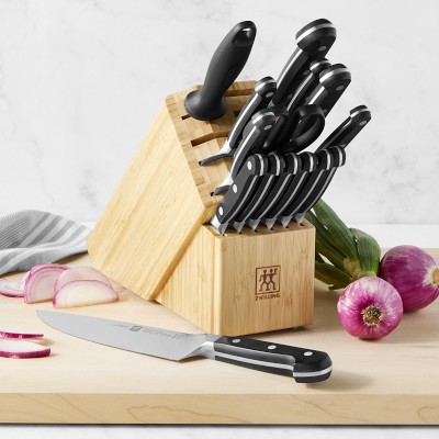 Zwilling J.A. Henckels Pro 16-Piece Knife Block Set, Bamboo