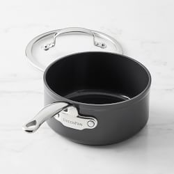 GreenPan&#8482; Premiere Hard Anodized Ceramic Nonstick Covered Sauce Pan, 2-Qt.
