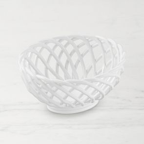 Ceramic Woven Bread Basket Williams Sonoma