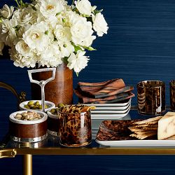 Marlo Thomas x Williams Sonoma Tortoise Shell Mixed Appetizer Plates, Set of 4