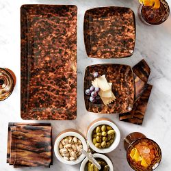 Marlo Thomas x Williams Sonoma Tortoise Shell Mixed Appetizer Plates, Set of 4