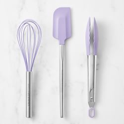 Williams Sonoma 3-Piece Stainless-Steel Silicone Utensils Set, Lilac