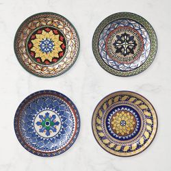 Sicily Ceramic Mixed Dipping Bowls, Set of 4, Large