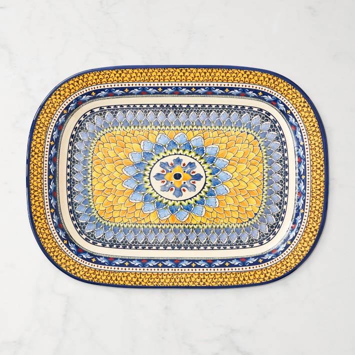 Sicily Outdoor Melamine Large Rectangular Serving Platter