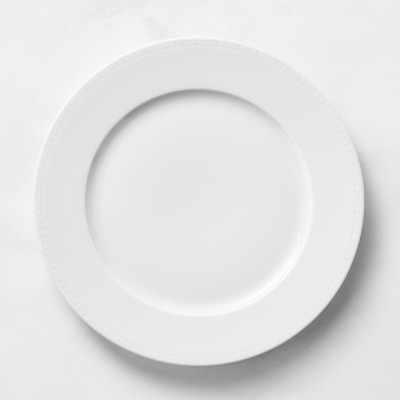 Apilco Beaded Hemstitch Porcelain Dinner Plates, Set of 4
