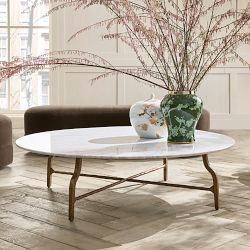 Azurra Hammered Metal Coffee Table (36&quot;-55&quot;)