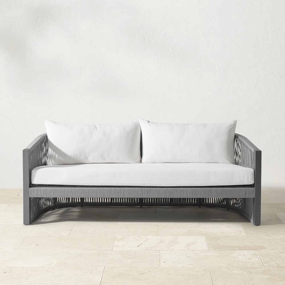 Pasadena Outdoor Metal and Rope Sofa (76&quot;)