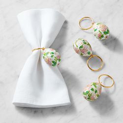 Cloisonn&#233; Egg Napkin Rings, Set of 4