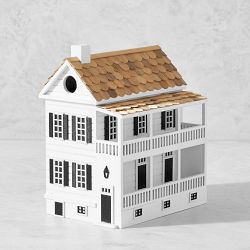 Charleston Battery Birdhouse with Bracket in White