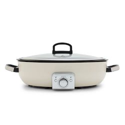 GreenPan™ Elite Ceramic Nonstick Electric Everyday Skillet, Cloud Cream, 5 1/2-qt