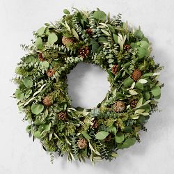 Jeff Leatham x Williams Sonoma Sonoma Winter Classic Live Wreath &amp; Garland