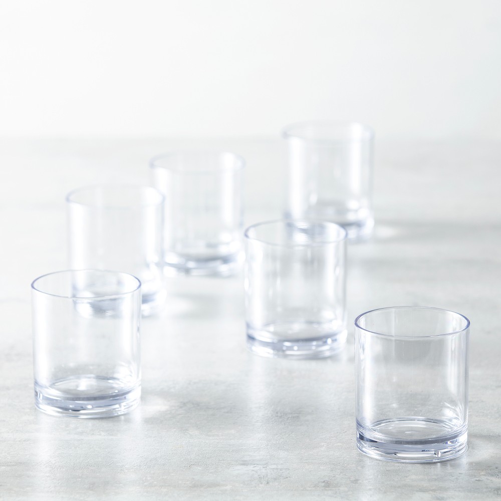 Fortessa Urbo Outdoor Double Old-Fashioned Glasses, Set of 6, Clear