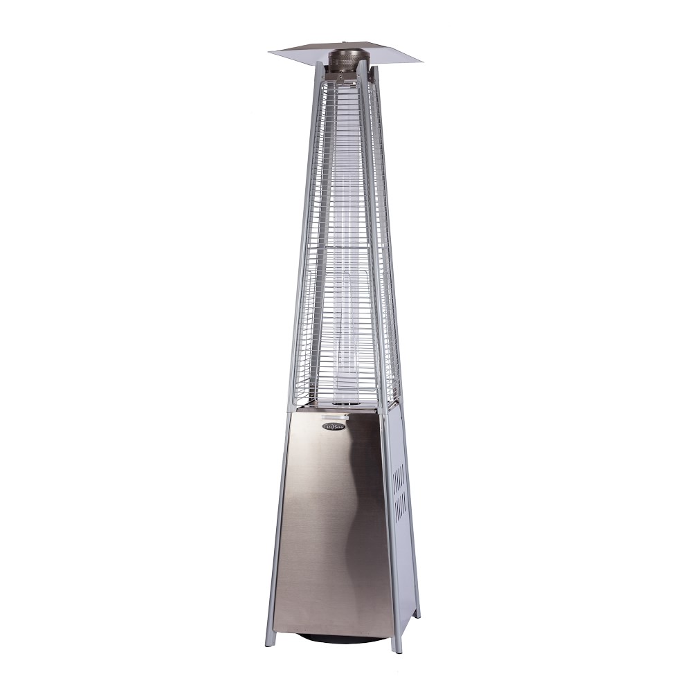 Pyramid Flame Patio Heater, Stainless Steel
