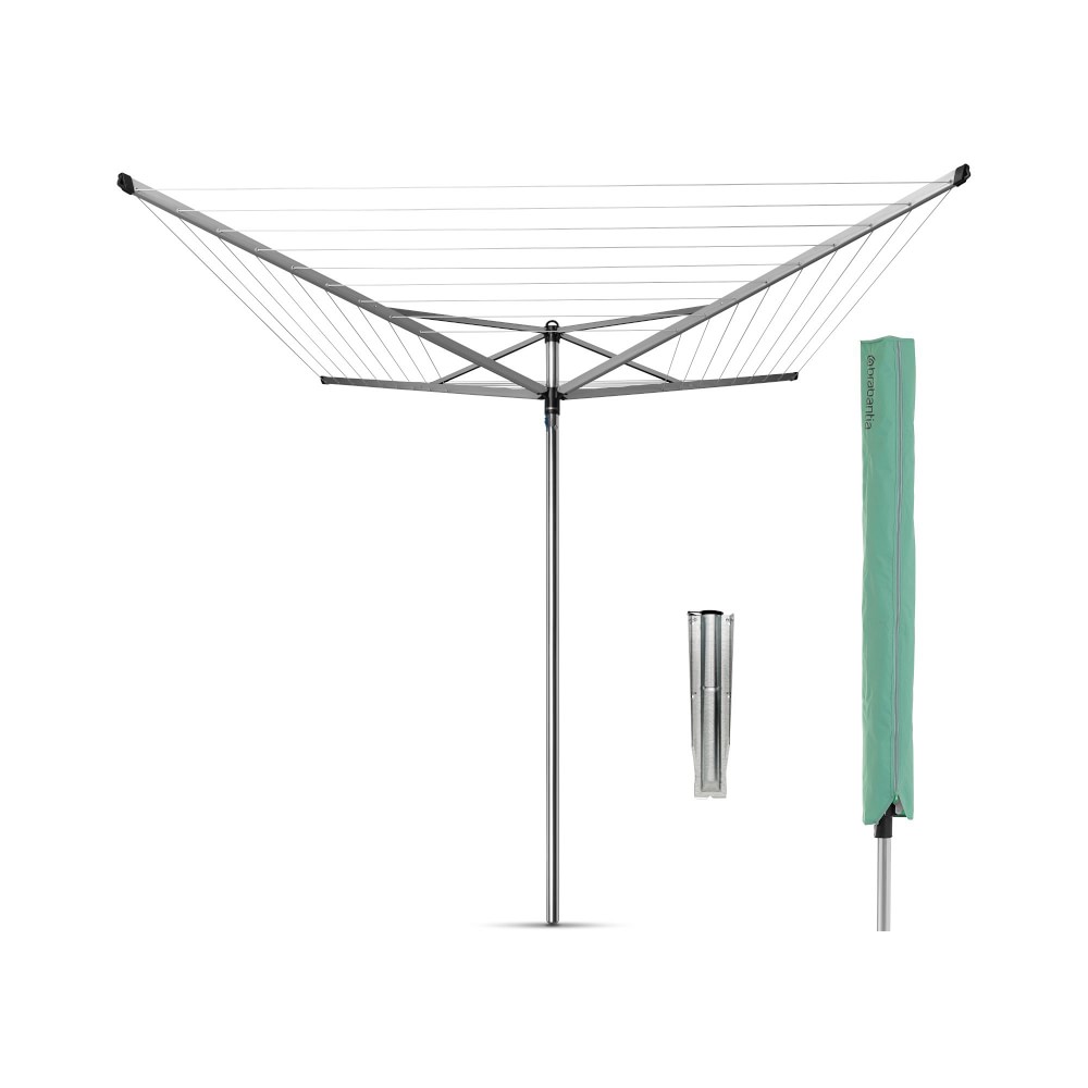 Brabantia Rotary Topspinner Clothesline, 164 Ft , Metallic Gray