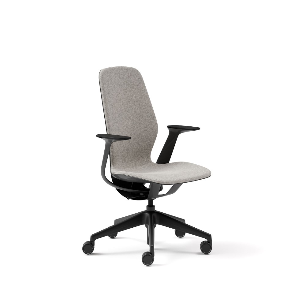 Steelcase Silq Chair HC, Arms Match Shell, Base Match Back, Tweed Multi, Med Grey, Merle/Merle Shell