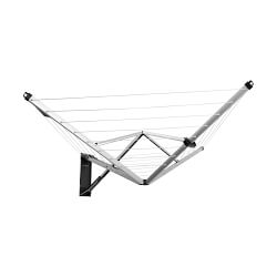 Brabantia WallFix Wall-Mounted Clothesline, with Protective Cover Metallic Gray