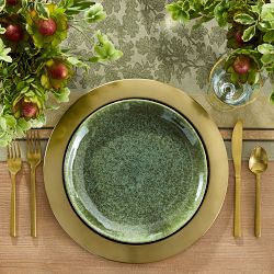 Cyprus Reactive Glaze Dinner Plates