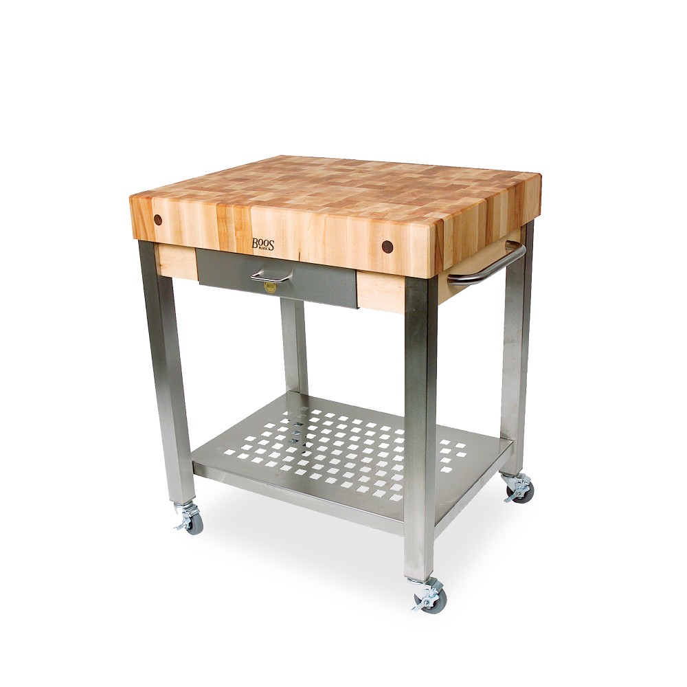 John Boos Cucina Technica Cart, End Grain