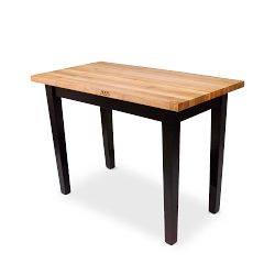 John Boos Classic Country Work Table, Maple, Black