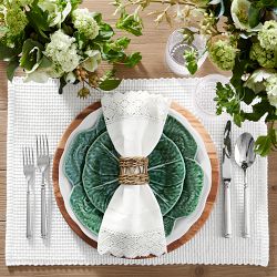 Crotchet Lace Napkins, Set of 4