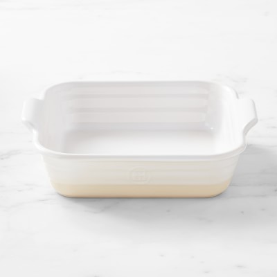 Emile Henry French Ceramic Potter Square Baker, White