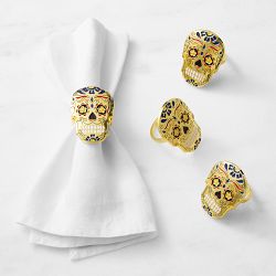 Day of the Dead Napkin Rings, Set of 4