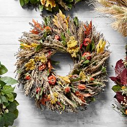 Fall Abundance Live Wreath, 20&quot;