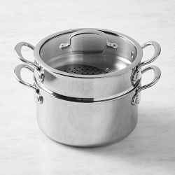 GreenPan Premiere Stainless-Steel Ceramic Nonstick Steamer Multipot, 6-Qt.
