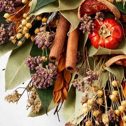 Quince and Cinnamon Stick Wreath &amp; Garland