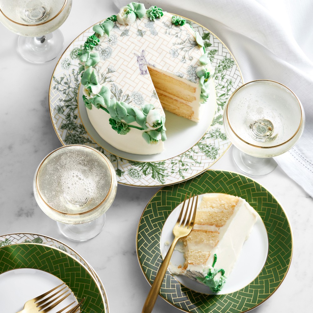 Garden Lattice Bunny Dinner Plates