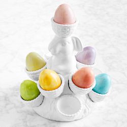 Sculptural Bunny Ceramic Egg Holder