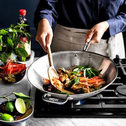 All-Clad D3® Tri-Ply Stainless-Steel Wok, 14"