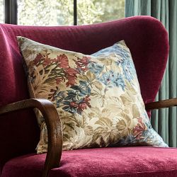Fern Forest Printed Silk Pillow Cover