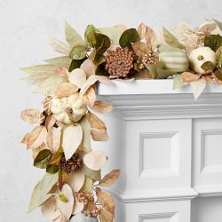 Pumpkin Patch UV Protected Faux Wreath &amp; Garland