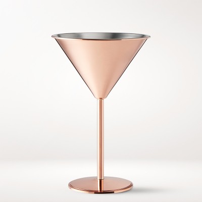 Copper Martini Glasses, Set of 2