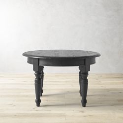 OPEN BOX: Harvest Round Extendable Dining Table, 48", Ebony