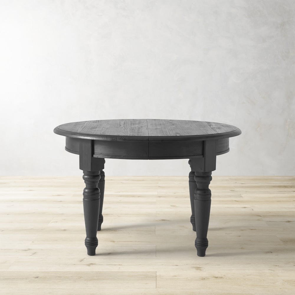 OPEN BOX: Harvest Round Extendable Dining Table, 48", Ebony