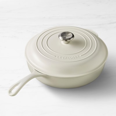 Le Creuset Signature Enameled Cast Iron Deep Saut&#233; Pan, 4 1/4-Qt., Matte White