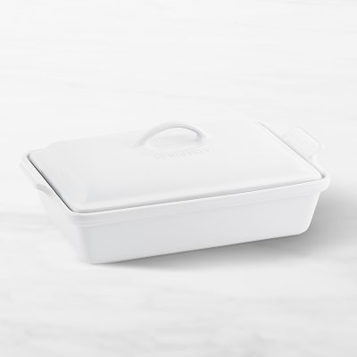 Le Creuset Heritage Stoneware Rectangular Covered Casserole, 12 1/2&quot;, White