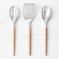 Williams Sonoma Olivewood Stainless-Steel Essential Tools Set