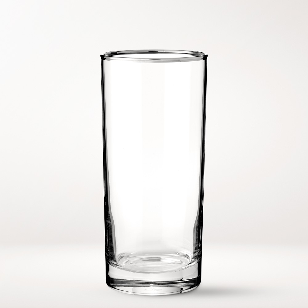 Silver Rim Highball Glass, Each