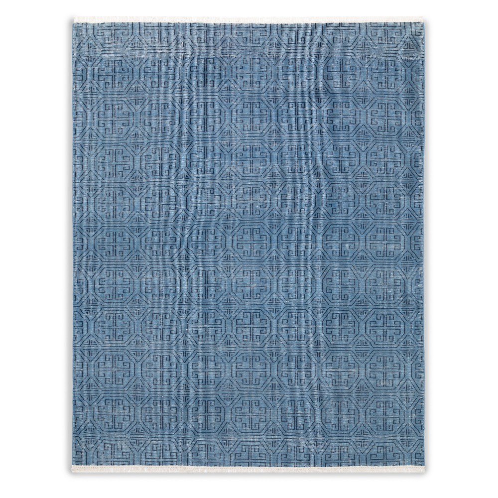 Weva Hand Knotted Rug, 8 X 10', Navy