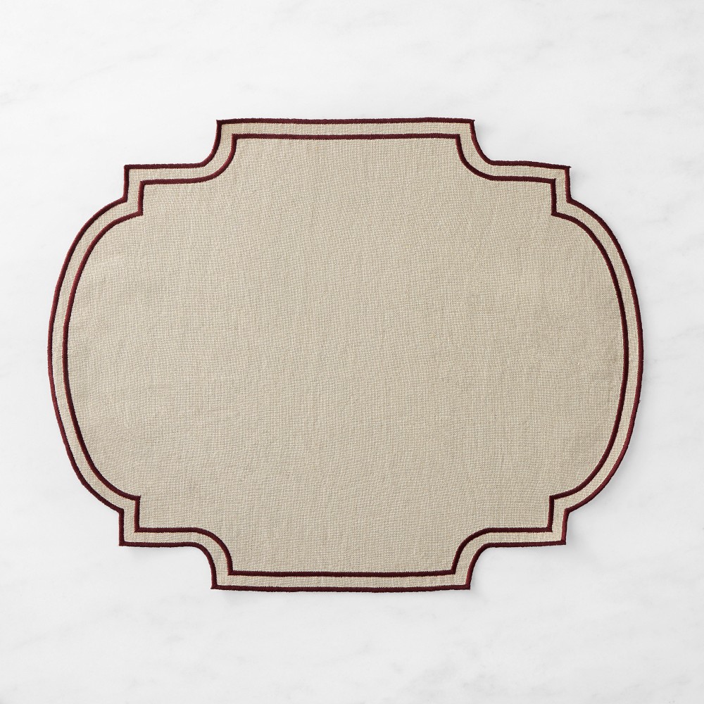 Cartouche Placemat, Flax