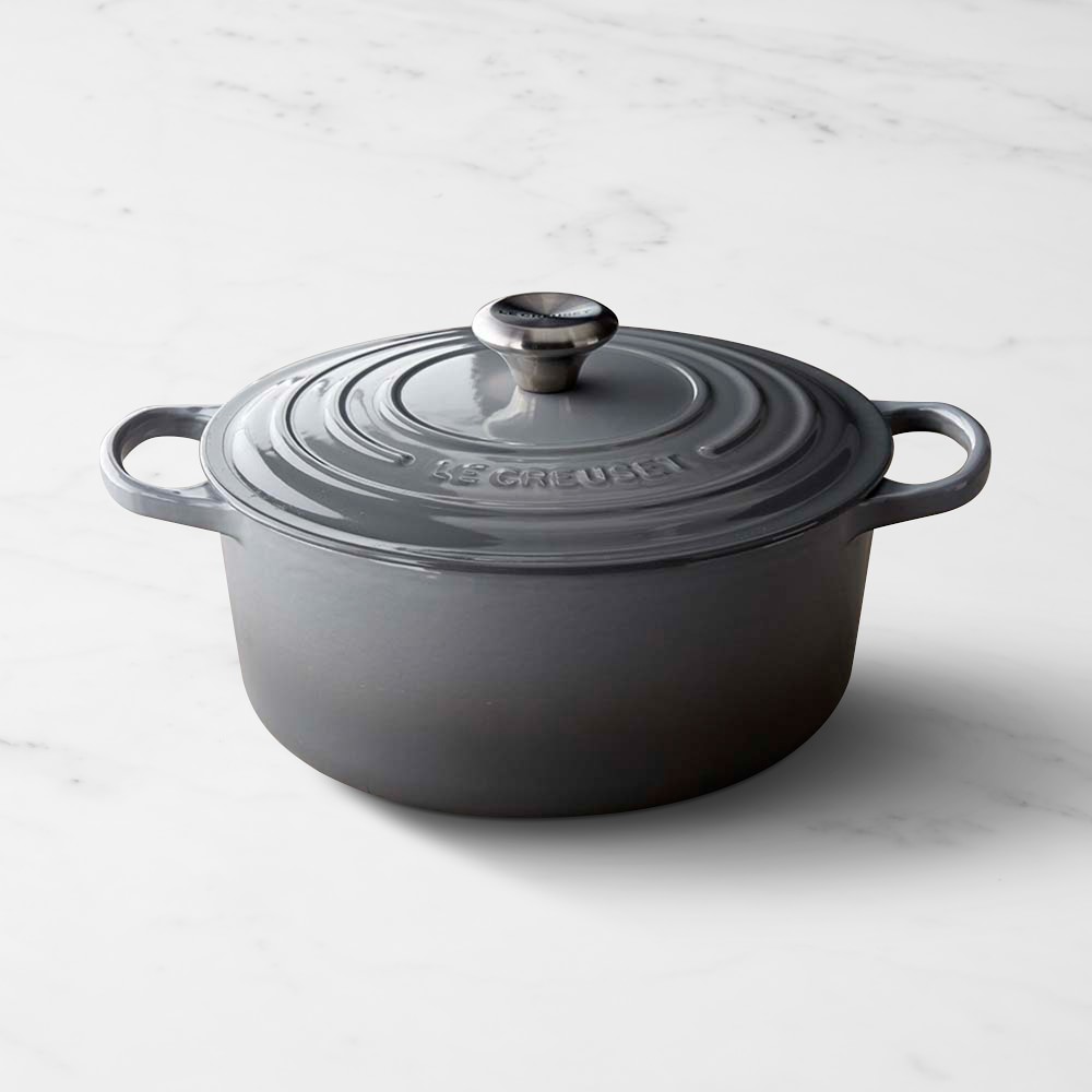 Le Creuset Signature Enameled Cast Iron Round Dutch Oven-French Grey