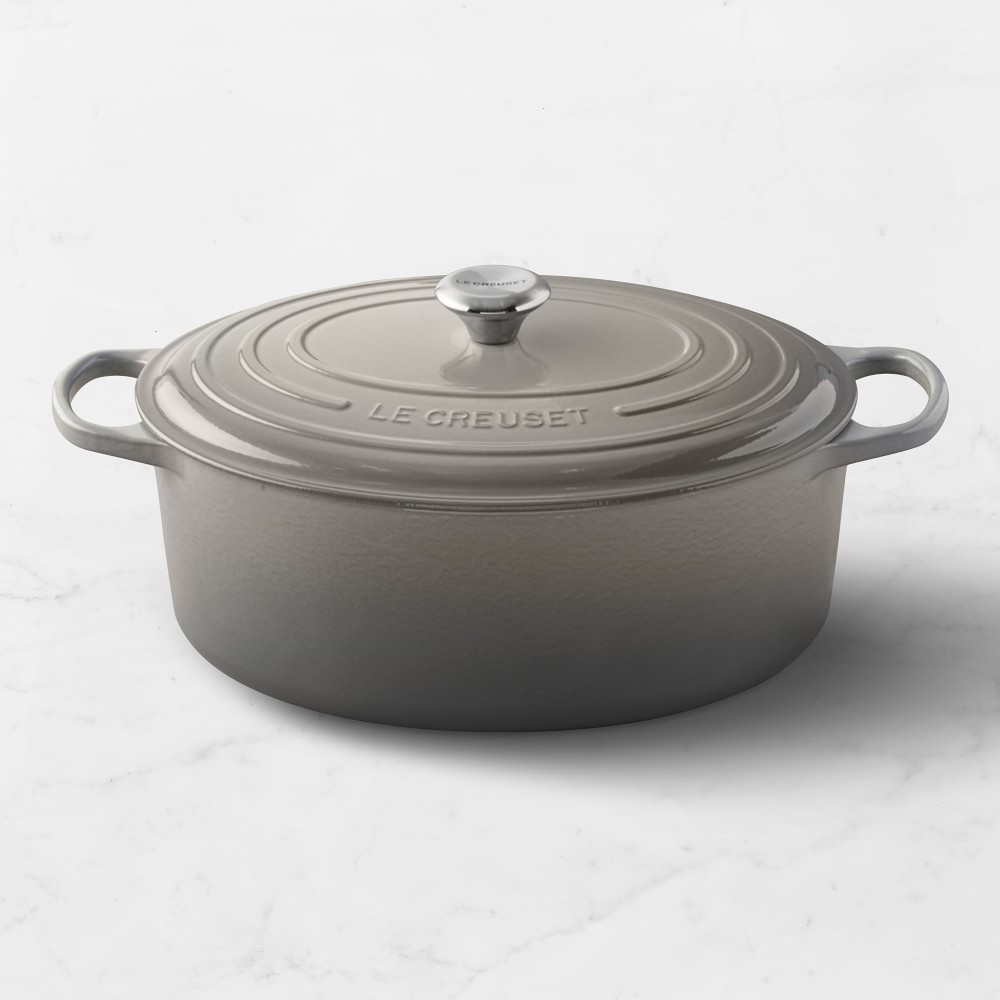 Le Creuset Signature Enameled Cast Iron Oval Dutch Oven - 9 1/2-Qt., French Grey